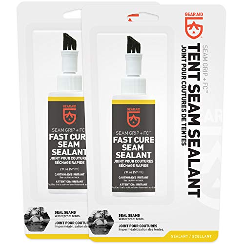 GEAR AID Seam Grip FC Fast Cure Sealant 2 Fl Oz - 2 Pack for Tents and Tarps