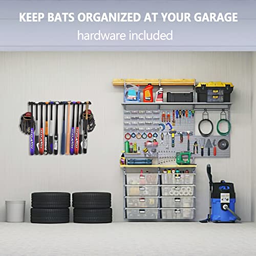 Foldable Baseball Bat Rack Organizer for 12 Bats Dugout Storage