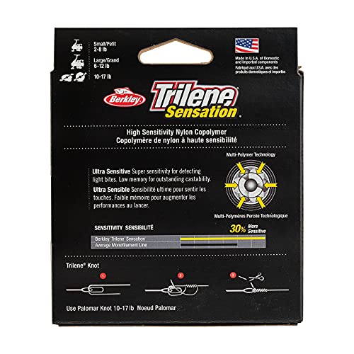Low-Vis Green Monofilament Fishing Line - 8lb / 3.6kg, 0.010in | Berkley Trilene Sensation