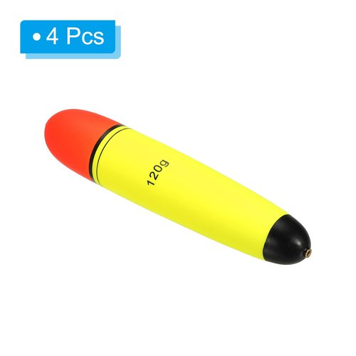 PATIKIL 4.2oz Fishing Slip Bobbers, 4 Pack EVA Fishing Float for Sea Fishing Freshwater, Yellow