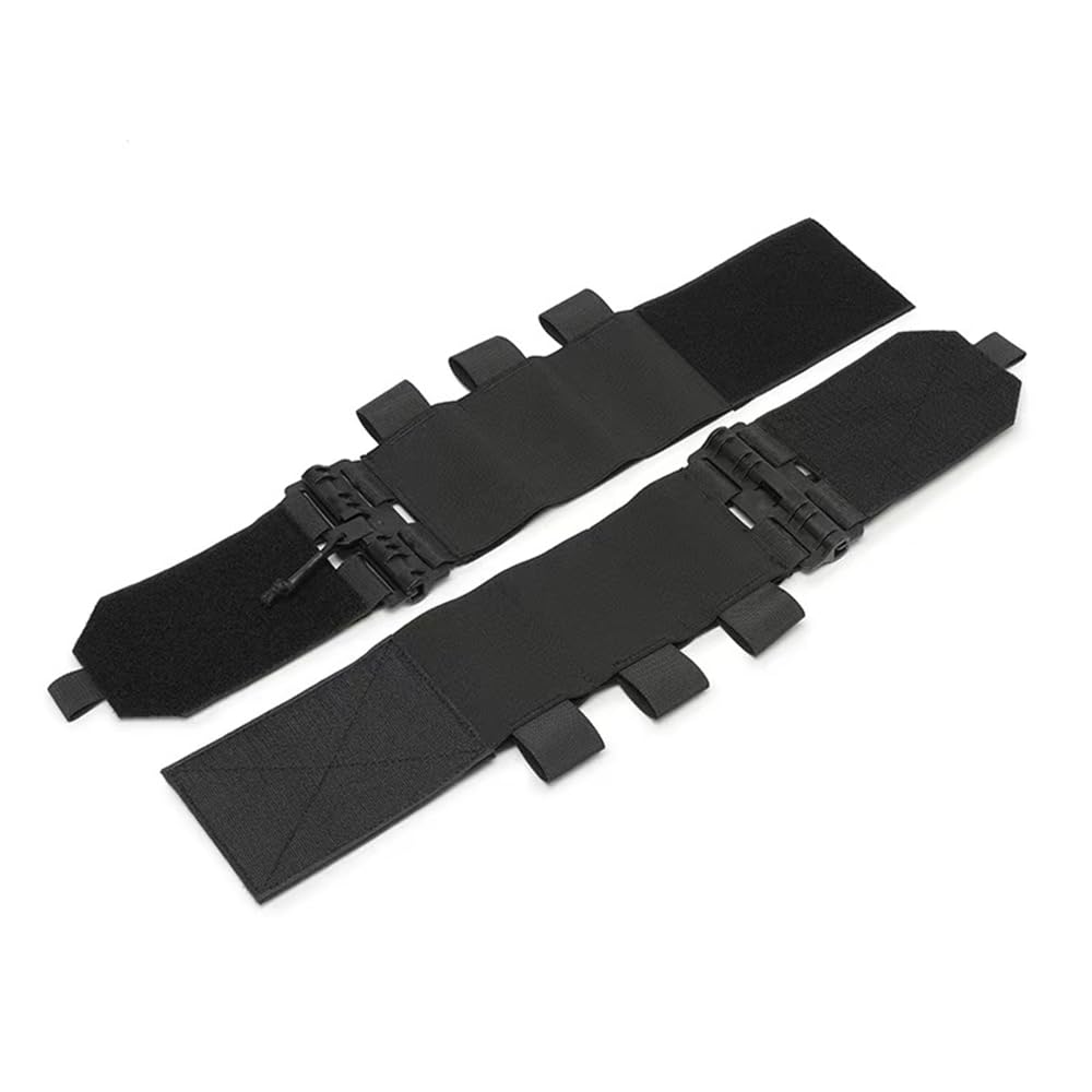 GAZJYUSP Pair of Elastic Tactical Vest Cummerbund Quick Release Mounting Strap for Vest JPC/CPC/LBT/LBX/FCPC with Magazine Pouches (Black)