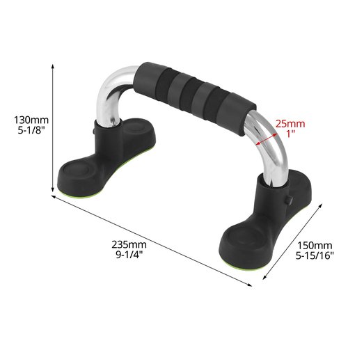 QWORK Steel Push Up Handles for Floor, Portable Push Up Stands with Non-Slip Grip, Angled Incline