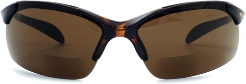 Calabria 48BF Sport BiFocal Reading Sunglasses Mens Womens Lightweight Comfortable Semi-Rimless Wrap Around Bi-Focal Sunnies