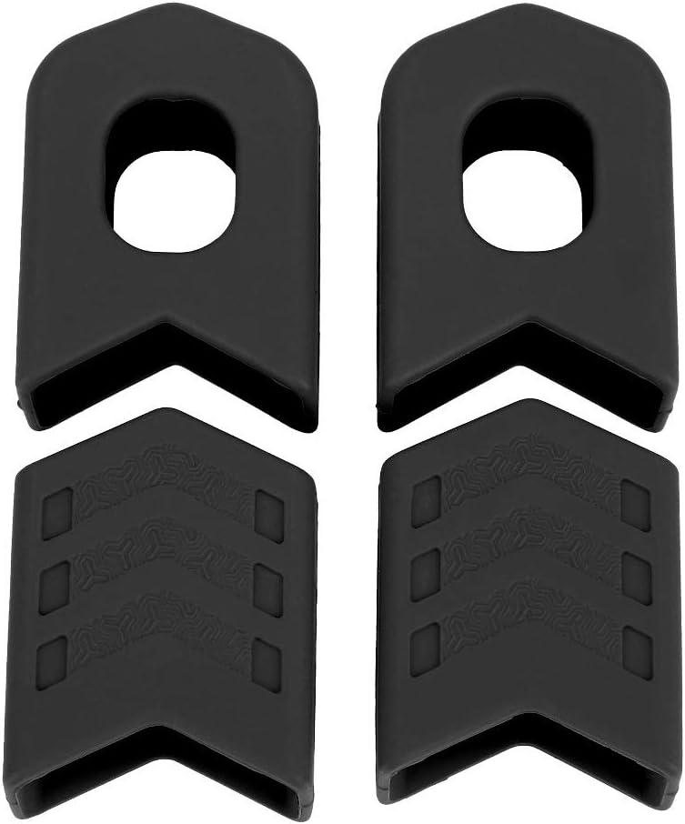 VGEBY 1Pair Crank Protector Guards, Silicone Crank Case Cover Crank Sleeve Arm Boot Protector Accessory(Black) Crank Protector Crank Boots
