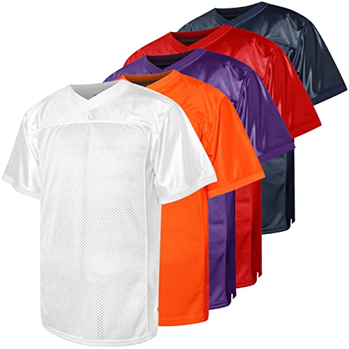 Large White Football Jersey 90s Hip Hop Mesh Practice Shirt