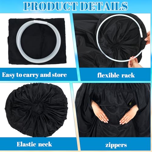 Tegeme 1 Kit Upgraded Changing Room Changing Tent with Support System for Dancer Instant Dressing Cover Ups Portable Privacy Shelters for Summer Beach Car Boating Taking Photo, 4.59ft Length