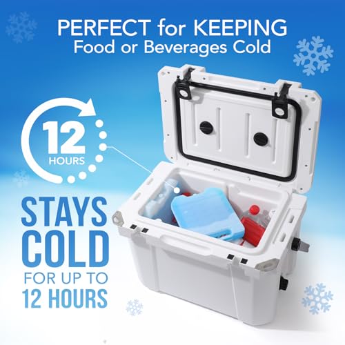 Jumbo XL Reusable Ice Packs for Cooler with Handle - Long Lasting Cooling 4 Pack