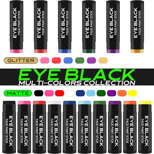 Bright Pink Eye Black Stick for Athletes - Anti-Glare, Waterproof, Long-Lasting Sports Makeup