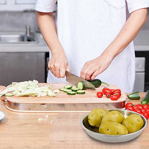 Stainless Steel Dinner Plates Set of 4 - Durable Eco-Friendly Flatware