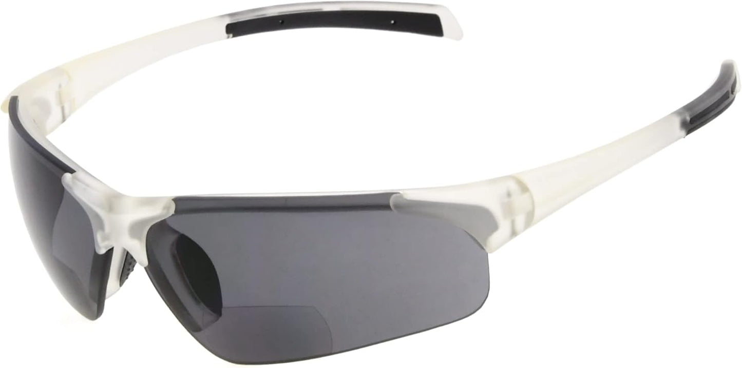 Eyekepper TR90 Unbreakable Sports Half-Rimless Bifocal Sunglasses Baseball Running Fishing Driving Golf Softball Hiking