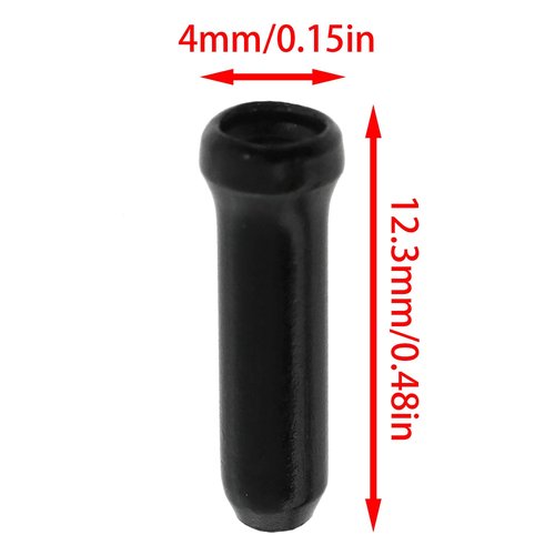 VAKTOK-60pcs Bike Brake Cable End Caps Bike Brake Cable Accessories For road mountain biking(Black 30pcs + Silver 30pcs)