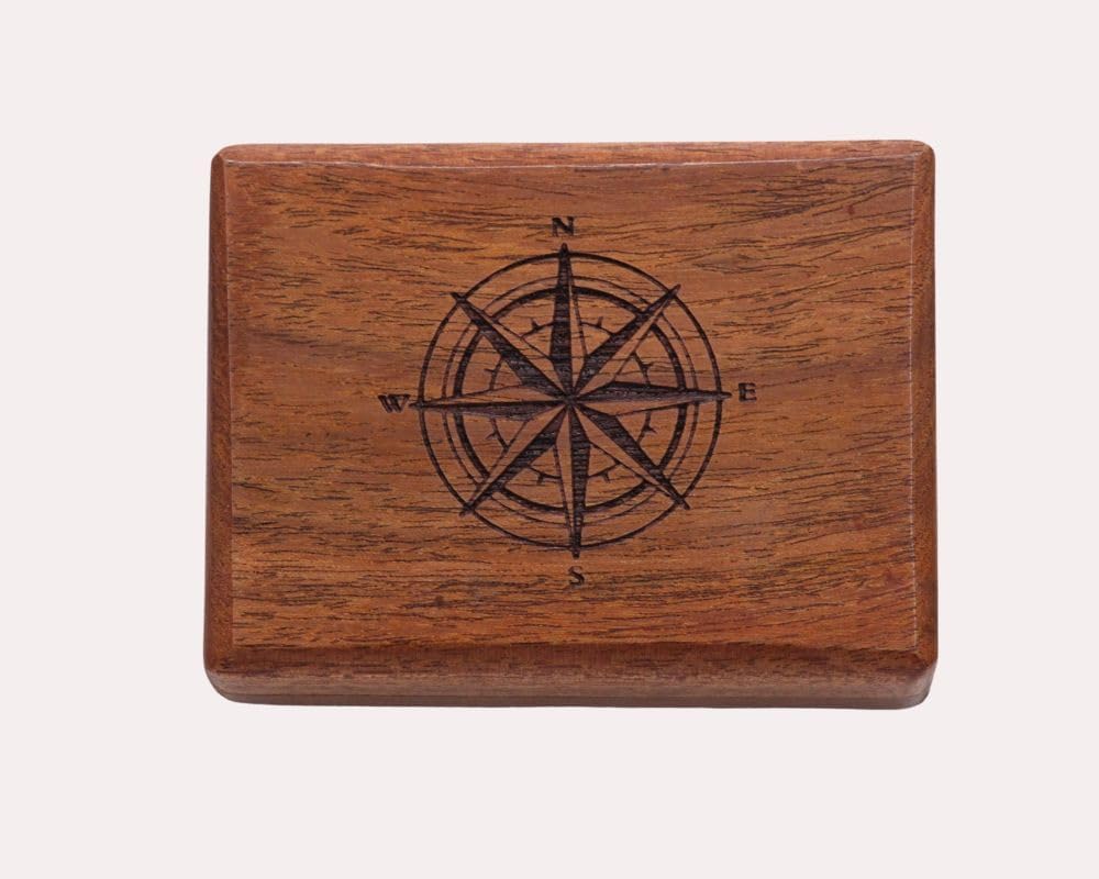 RII Solid Brass Engraved Compass Gifts with Poet Quotes, Perfect for Graduation, Birthdays, Father-Son Bonding, Baptism Celebrations