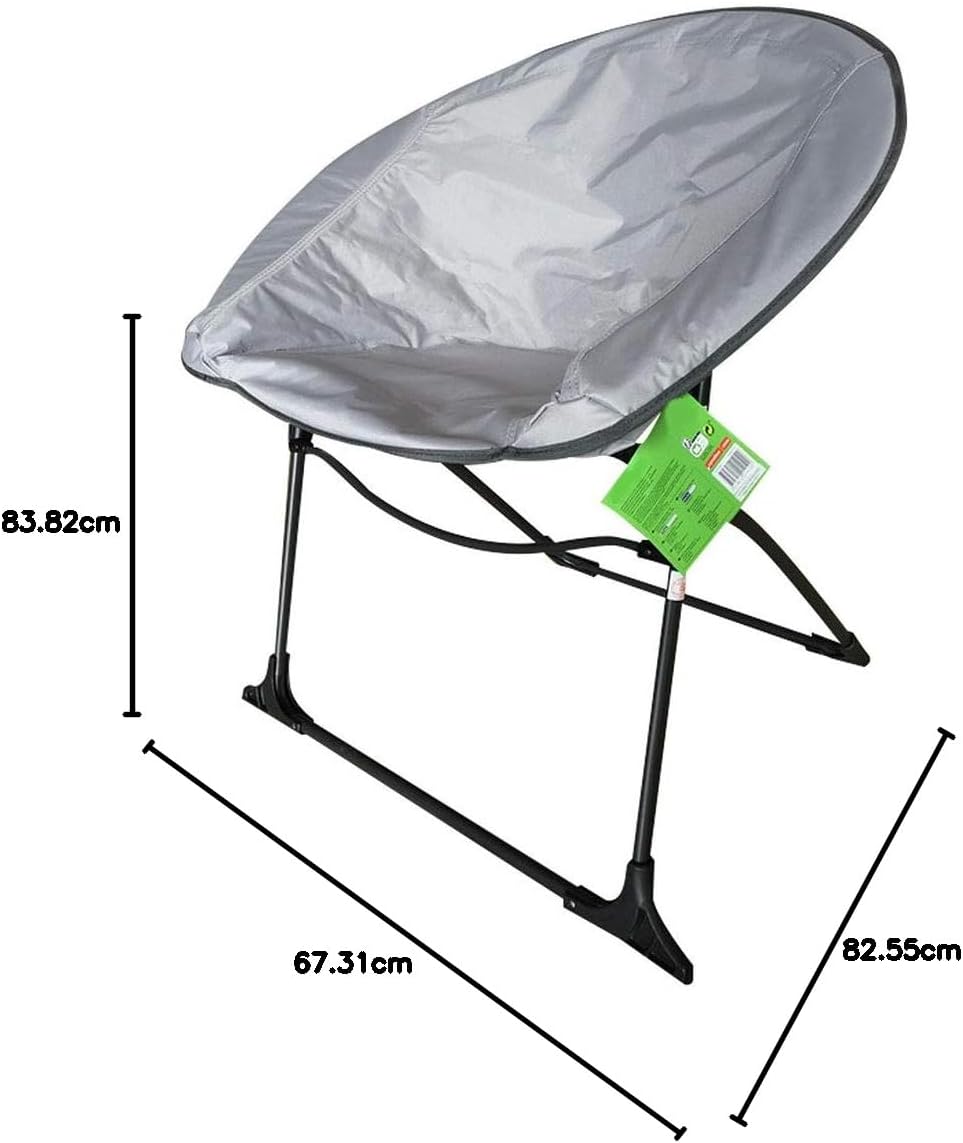 Impact Canopy Luna Lightweight Portable Folding Dorm Chair, Gray