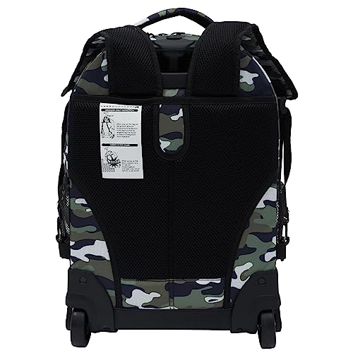Travelers Club Rolling Backpack, Camo, 18 Inch