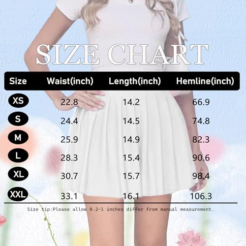 Mini Pleated A-Line Skirt for Tennis - White Large - Tagunop