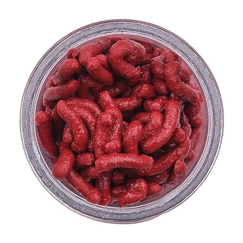Berkley Gulp! Maggot Fishing Bait, Red Wiggler, Extreme Scent Dispersion, Great Replacement for Live Maggots, Ideal for Panfish, Trout, Crappie, and More