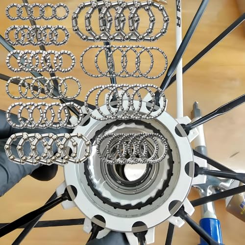 5 Sets of 10 Kinds Bike Ball Bearing Headset Retainer Crank Caged Wheel 4mm to 8mm / 1/6¡± to 1/3¡° Repair Accessories