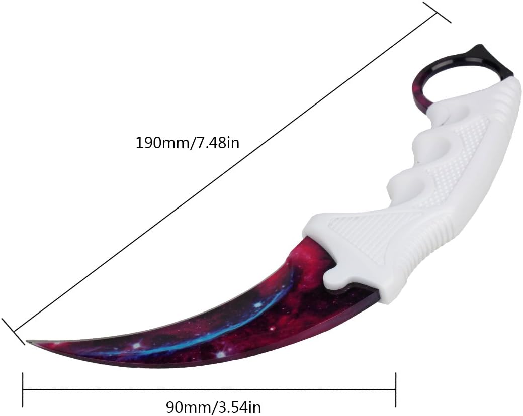Andux Karambit Camping Hunting Tool with Cord ZD-01 (Purple-White)