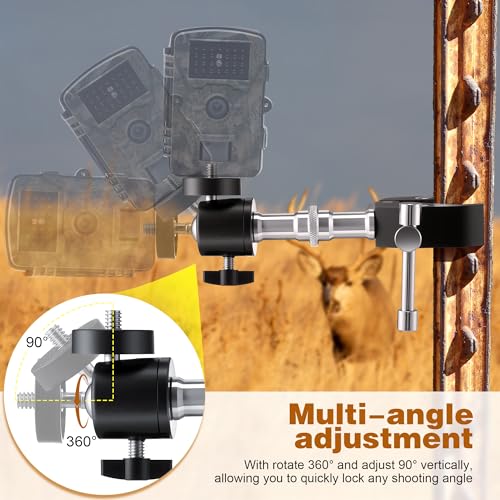 4-Pack T Post Trail Camera Mounts - Adjustable Aluminum Brackets for Surveillance - Variation of THIS listing 4