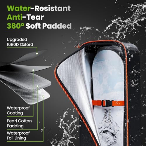 164cm Waterproof Snowboard Bag with Full Padding for Air Travel - Durable Ski & Snowboard Travel Case