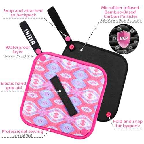 ULLIKI Pee Cloth for Women, Reusable Pee Rag Hiking Camping, Reusable Absorbent Toilet Paper Washable, Outdoor Pee Pad Travel Camping Backpacking Essentials for Women
