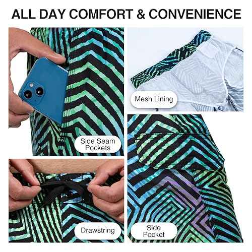 Kanu Surf Men's Wade Trunks Quick-Dry Swim Shorts, 5.5 ? 9 Inch Inseam (Regular & Extended Sizes)