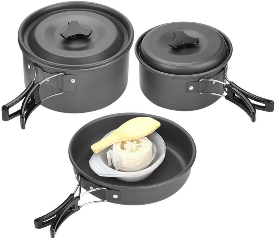 Aluminum Alloy Camping Cookware Set: Essential Mess Kit for Camping, Hiking & Outdoor Adventures