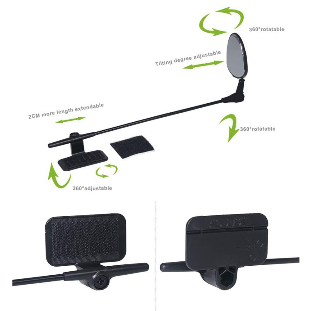 Generic Helmet Mirror 360° Adjustable Lightweight Helmet Rearview Mirror for Cycling Riding Motorcycle (As Shown), Generic5oqg83k1a9-43