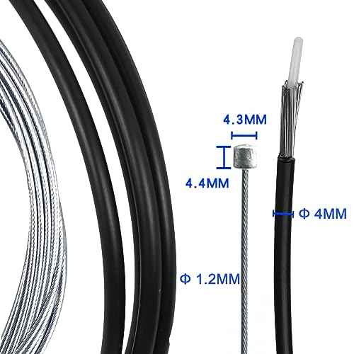 Universal Bicycle Brake Cables Housing Kit, MTB Gear Shifter Derailleur Cable End Caps for Mountain Road Bike Repair