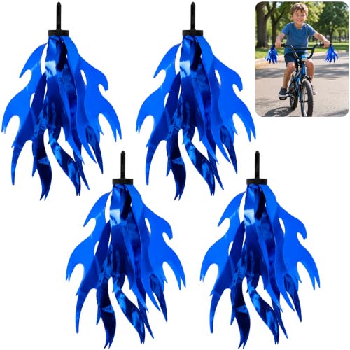 Blue Flame Bicycle Streamers 4 Pack - Kids Bike Handlebar Decorations