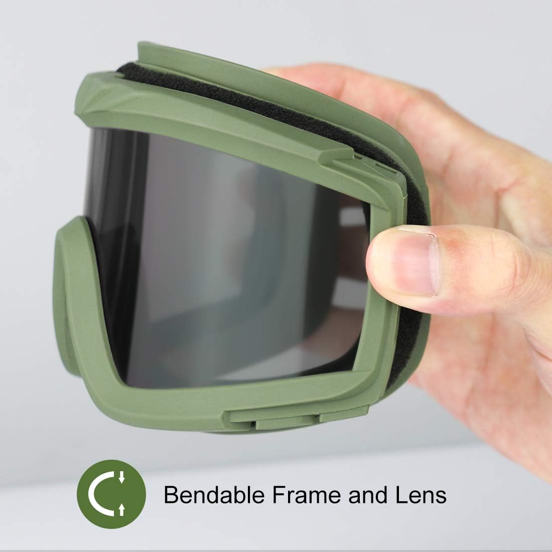 xaegistac Airsoft Goggles Tactical Safety Goggles Anti Fog Glasses Hunting Cycling