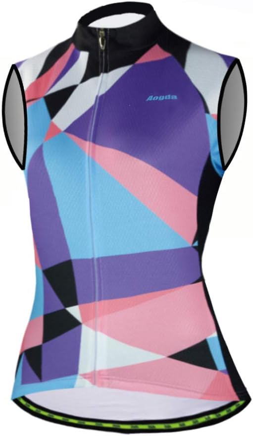 Aogda Sleeveless Cycling Jerseys Women Bike Tops Team Biking Shirts Bicycle Vests Clothing