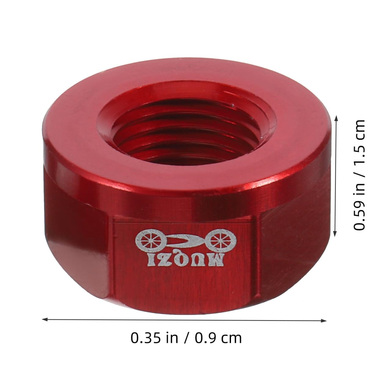 CLISPEED 4 Pcs Aluminium Alloy M10 Bike Nuts for Wheel Fixing, Red
