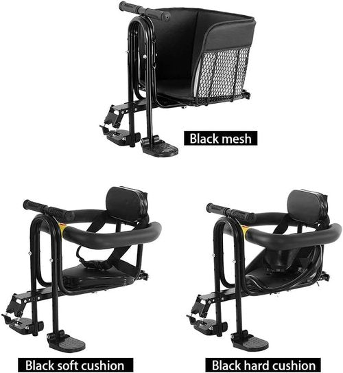 SOUUXIU Kids Bicycle Front Seat with Pedals and Support for Children 1-3 Years Old, Child Bike Front Saddle Stable Portable for Mountain Bike Road Bike,Max Bearing Weight: 77lbs/35kg