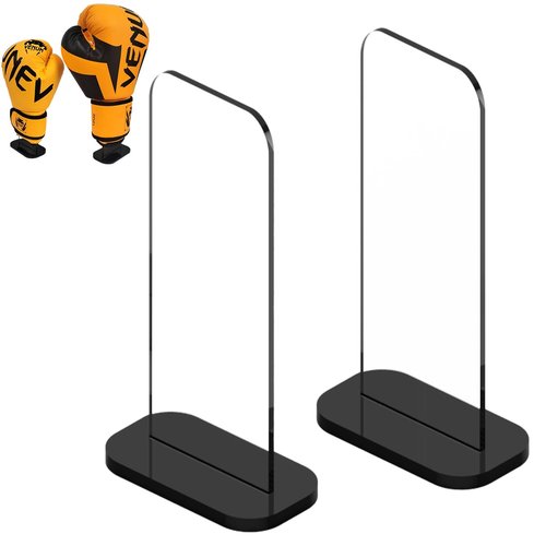 LITAITAI 1 Pack Boxing Glove Stand, Boxing Gloves Display Case, Vertical Boxing Glove Display Stand Baseball Glove Display Holder