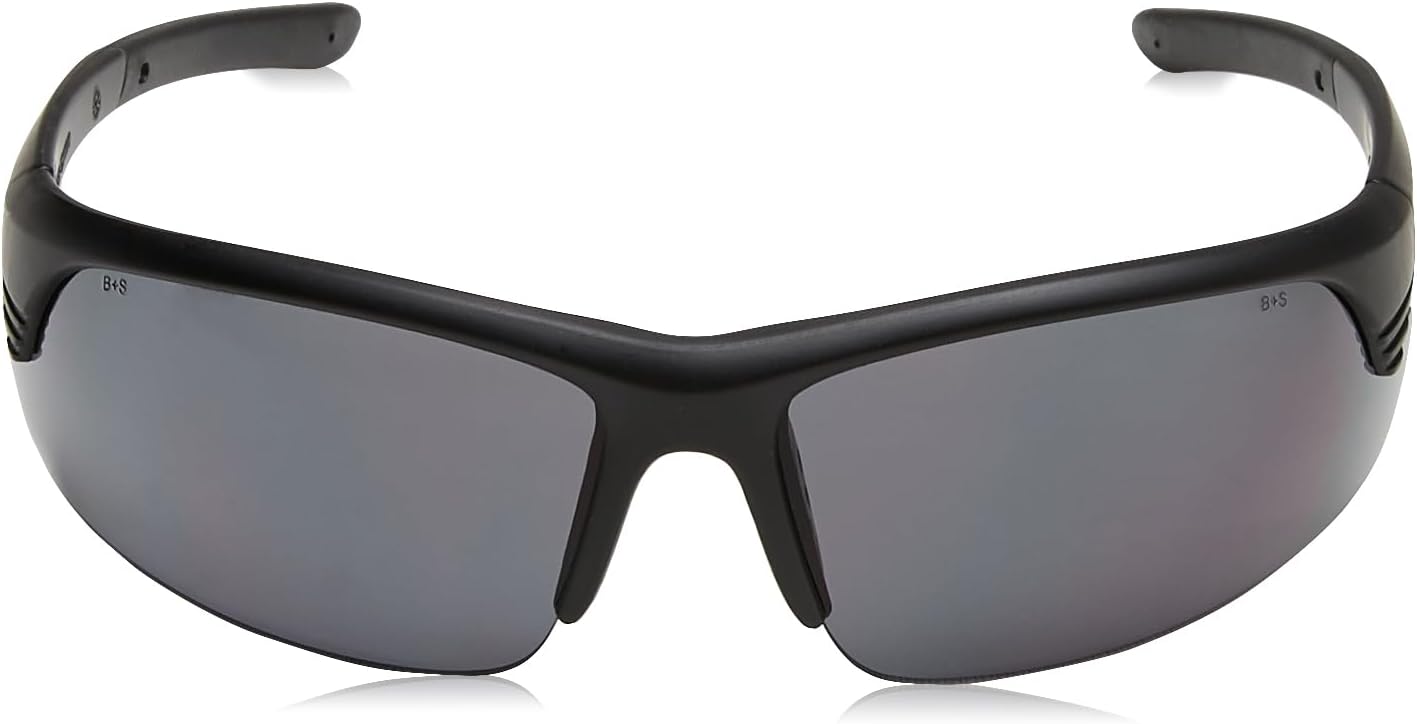 Smith & Wesson Corporal Half Frame Shooting Glasses with No-Slip Rubber,Impact Resistance & Storage Bag for Work,Everyday Use