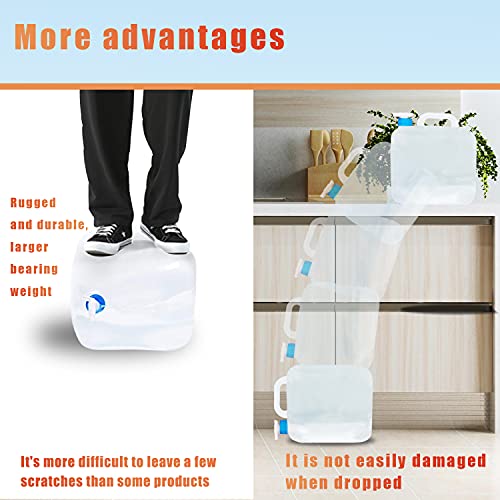 2.6 Gallon Collapsible Water Container with Spigot - Portable Water Storage Jug BPA-Free