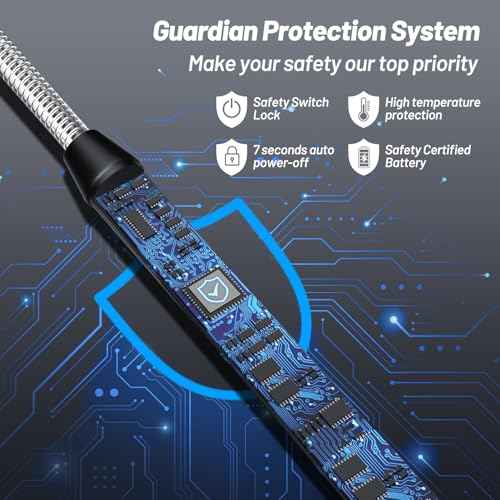 Electric Candle Lighter, Safty Lock, USB Type-C Port, Rechargeable Lighter, Windproof Flameless, Led Display, for Home Kitchen (Rose Gold)
