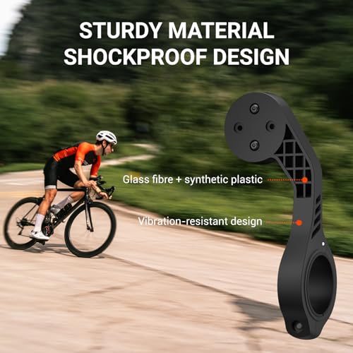 CooSpo Bike Computer Out Front Mount MT5, Compatible with Garmin, Bike Computer Mount Adapter for Handlebar 25.4mm/31.8mm