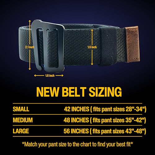 Adjustable Tactical Belt for Everyday Carry - Black, Small (28-34")