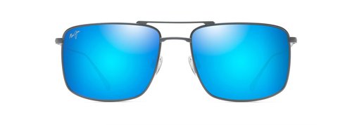 Maui Jim Men's Aeko Polarized Aviator Sunglasses, Dove Grey/Blue Hawaii, Medium