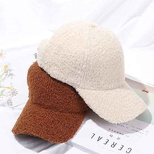 Warm-Winter-Fuzzy-Baseball-Caps-Women-Men-Fluffy-Teddy-Fleece Faux-Lamb-Wool-Basellball-Hat