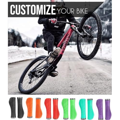 Ergonomic Bike Grips - Handlebar Grips for Mountain Bikes, Non-Slip Lock-On Grips