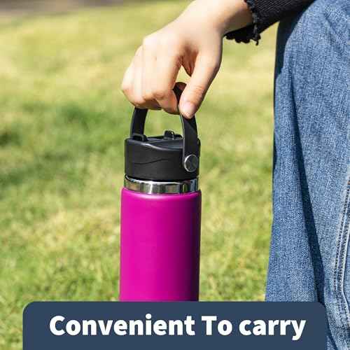 Straw Lid for Hydroflask Wide Mouth Water Bottles, Dust Cover Lid with Straw for Hydro Flask 12/16/18/20/32/40 oz Sports Water Bottle, Straws Cap Top Accessories