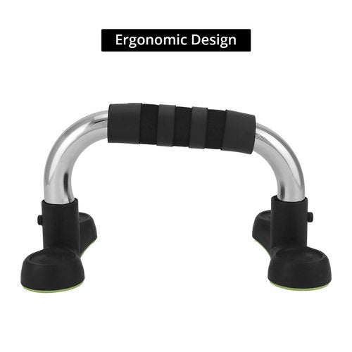 QWORK Steel Push Up Handles for Floor, Portable Push Up Stands with Non-Slip Grip, Angled Incline
