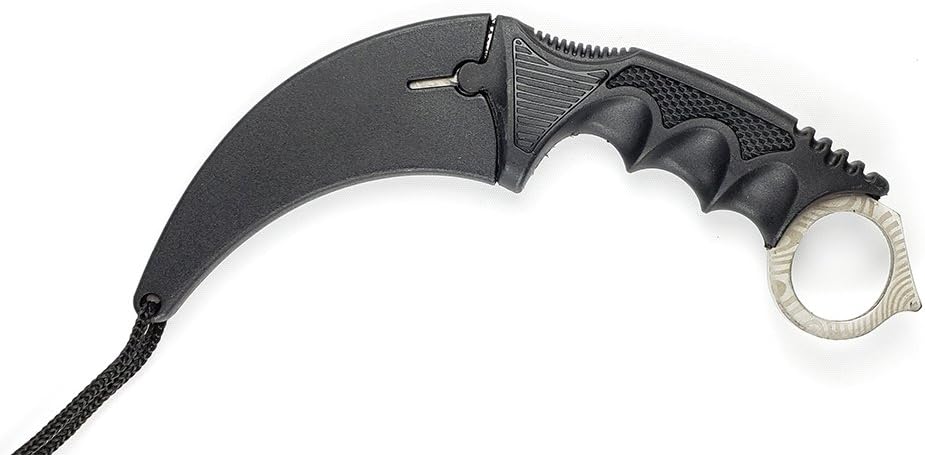Falcon 7.5" Tactical Fixed Blade Training, No Edge. For Training Purpose Only (Black)