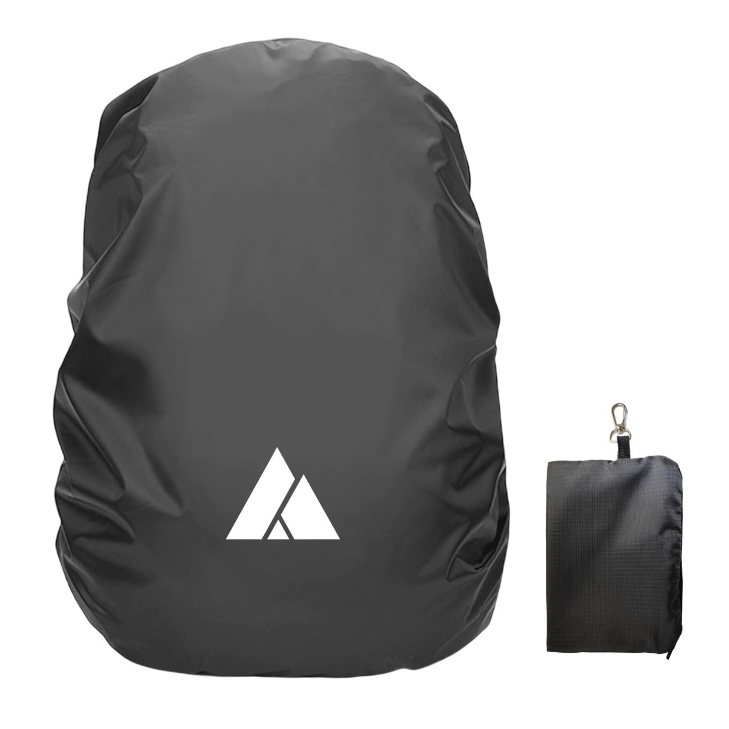 sheelokhwui Waterproof Backpack Rain Cover, Heavy-Duty Nylon Pack Cover with Upgraded Double Adjustable Closure System and a Carry Pouch for Hiking, Cycling, Camping, Outdoor (Dark Gray, XL, 65-90L)