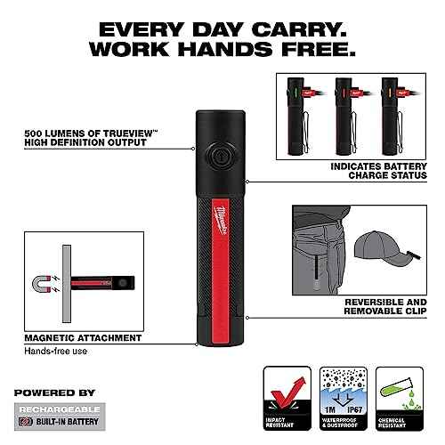 Milwaukee Electric - 500L Everyday Carry Flashlight W/Magnet Recharge