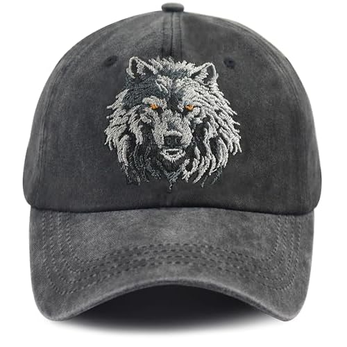 Unisex Adjustable Animal Hat for Men Women, Classic Cotton Wild Animals Embroidered Baseball Cap