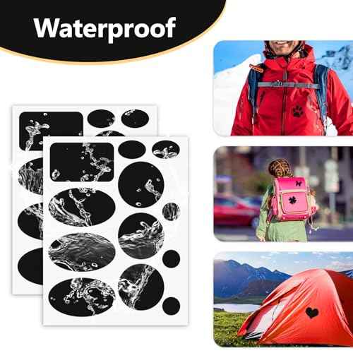 Down Jacket Patches Nylon Repair Tape Self-Adhesive Repair Patch | Pre-Cut, Waterproof Tear-Resistant Rip-Stop Nylon Fabric Patches to Fix Holes in Clothing, Sleeping Bags
